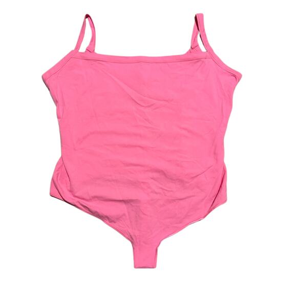 SKIMS Cotton Jersey Scoop Neck Bodysuit 4X — Sugar Pink NWT - Picture 3 of 5